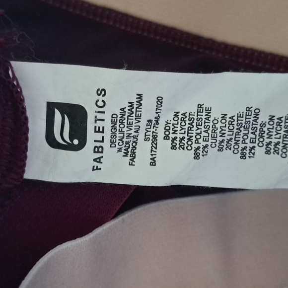 Fabletics women's sports bra maroon size XS - Picture 2 of 7